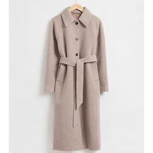 NWT cream/light beige 70% wool coat